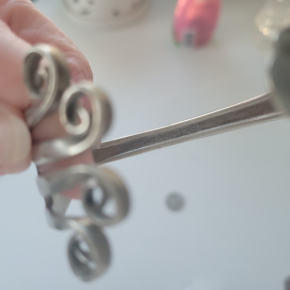 Silver Plated Fork Cuff Bracelet. - image 4